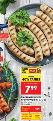Kiełbaski z szynki białe promocja w Biedronka