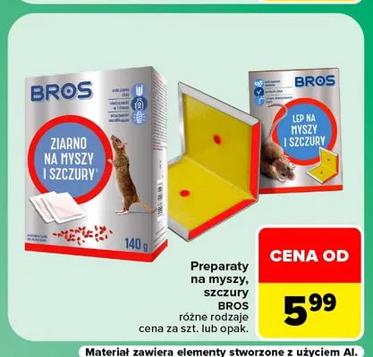 Preparat na myszy i szczury Bros promocja w Carrefour