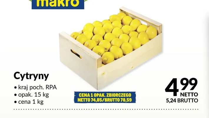 Cytryny promocja w Makro