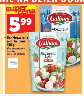 Ser Mozzarella Light Galbani promocja w TOPAZ