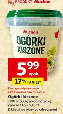 Ogórki kiszone promocja w Auchan