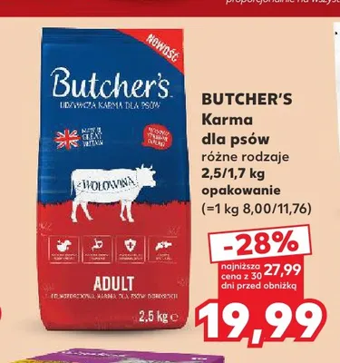 Karma dla psów Butcher's Adult z wołowiną promocja w Kaufland