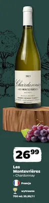 Wino białe wytrawne Les Montevrières Chardonnay Francja promocja w Netto