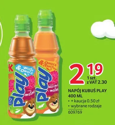 Napój Kubuś Play promocja w Selgros