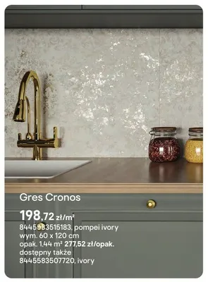 Gres Euroceramika Cronos ivory 60x120cm promocja w Castorama