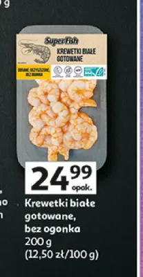 Krewetki białe gotowane SuperFish promocja w Auchan
