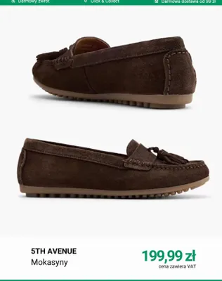 Mokasyny 5th Avenue promocja w Deichmann