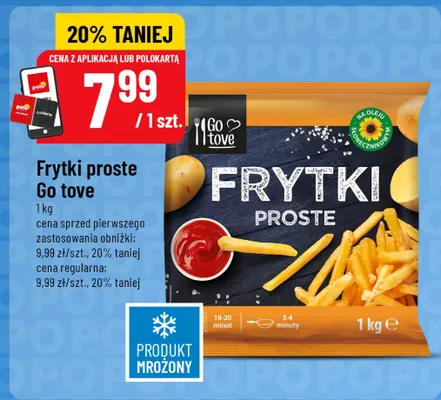 Frytki proste Go tove promocja w POLOmarket