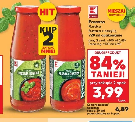 Passata Rustica z bazylią K-Classic promocja w Kaufland