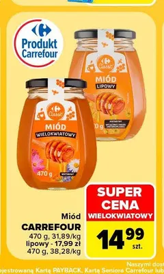 Miód lipowy Carrefour promocja w Carrefour