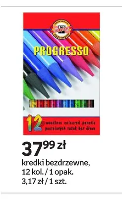 Kredki bezdrzewne 12 kol. Progresso promocja w Empik