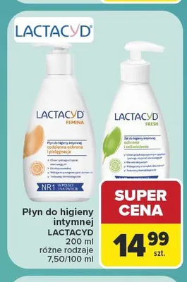 Płyn do higieny intymnej Lactacyd Femina promocja w Carrefour