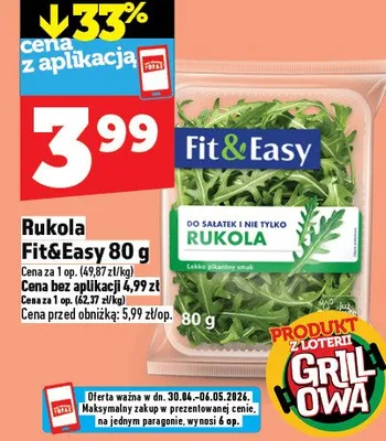 Rukola Fit&Easy promocja w TOPAZ