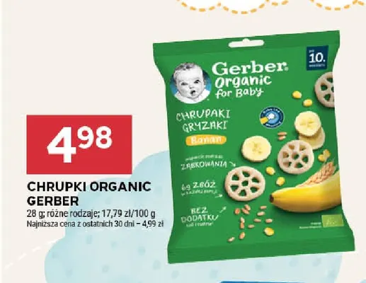 Chrupki Organic Gerber promocja w Stokrotka