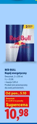 Napój energetyczny Red Bull 2-pak promocja w Lidl