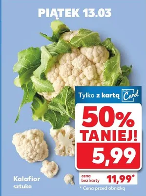 Kalafior sztuka promocja w Kaufland