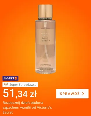 Mgiełka zapachowa Victoria's Secret Bare Vanilla promocja w Allegro