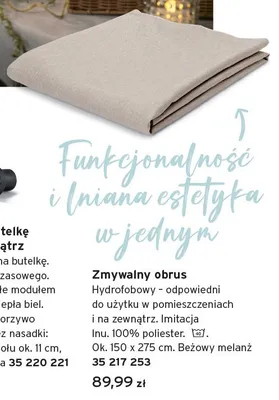 Zmywalny obrus promocja w Tchibo