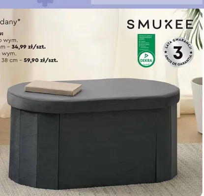 Puf składany owalny promocja w Biedronka