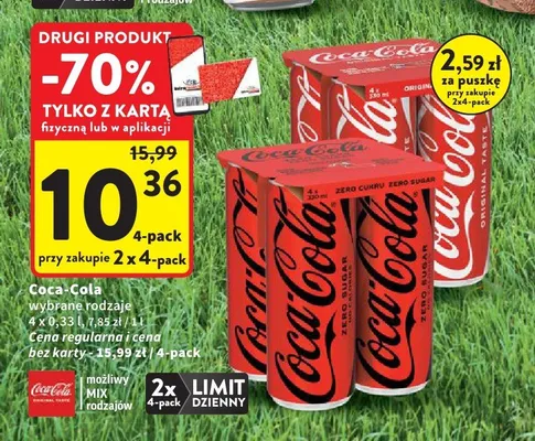 Napój gazowany Coca-Cola Original Taste 4-pak 330ml promocja w Intermarche