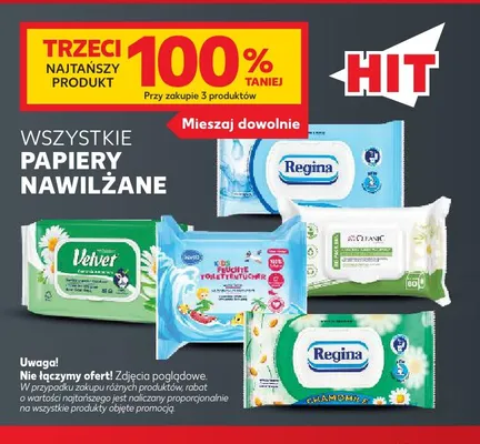 Papier nawilżany Velvet promocja w Kaufland