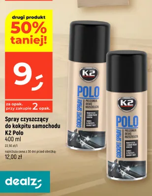 Spray czyszczący do kokpitu samochodu K2 Polo promocja w Dealz