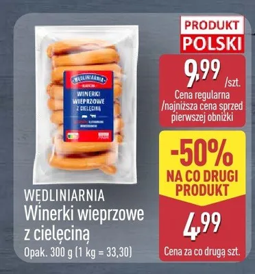 Winerki wieprzowe z cielęcina promocja w Aldi