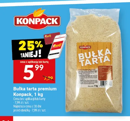 Bułka tarta premium Konpack promocja w Twój Market