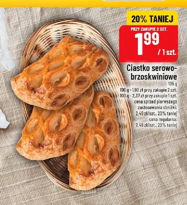 Ciastko serowo-brzoskwiniowe promocja w POLOmarket