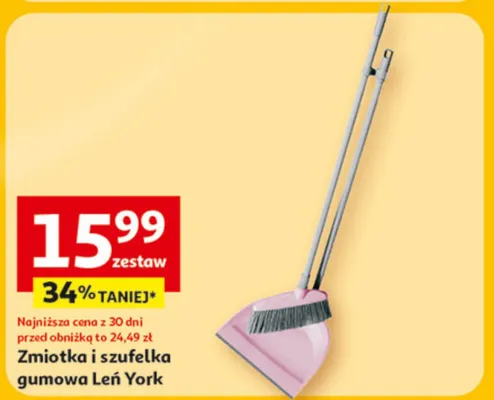 Zmiotka i szufelka gumowa promocja w Auchan