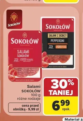 Salami Sokołów promocja w Carrefour