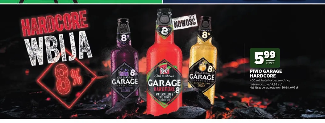 Piwo Garage Hardcore Lemon & Lime Shock promocja w Stokrotka