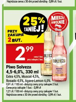 Piwo Solveza Rosado promocja w Twój Market