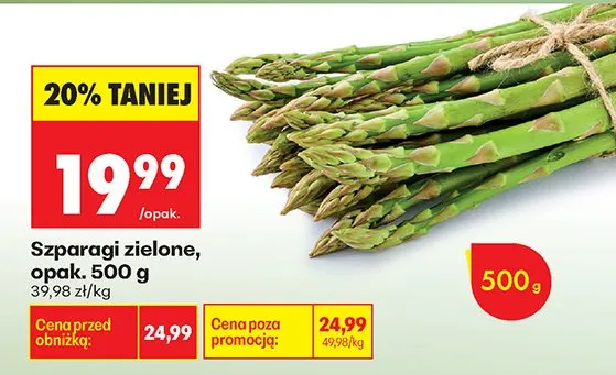Szparagi zielone promocja w Biedronka