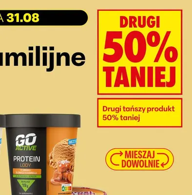 Lody o smaku słonego karmelu Go Active Protein promocja w Biedronka