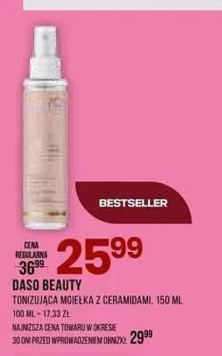 Tonizująca mgiełka z ceramidami DASO BEAUTY promocja w Drogerie Natura