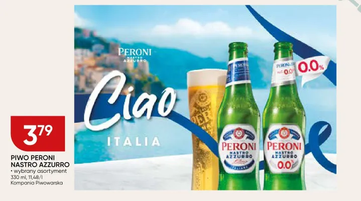 Piwo Peroni Nastro Azzurro promocja w Chata Polska