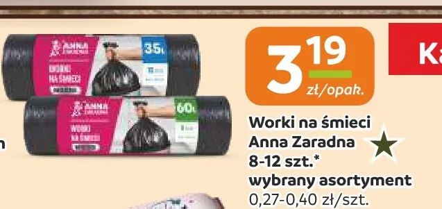 Worki na śmieci Anna Zaradna promocja w Społem Częstochowa
