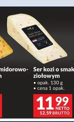 Ser kozi o smaku ziołowym DeliQ promocja w Makro