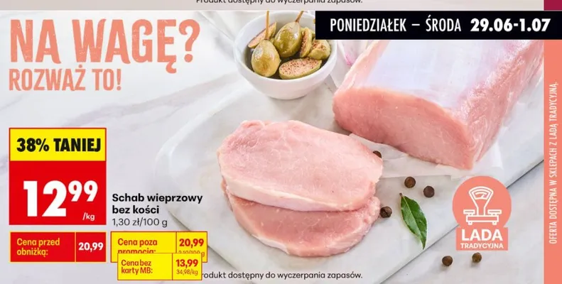 Schab wieprzowy bez kości promocja w Biedronka