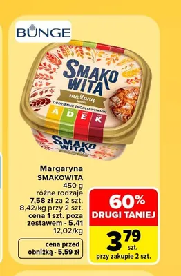 Margaryna Smakowita maślany smak promocja w Carrefour