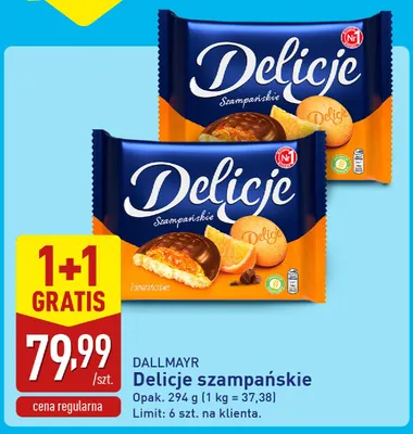 Delicje szampańskie pomarańczowe Dallmayr promocja w Aldi