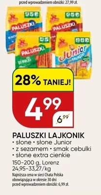 Paluszki Lajkonik słone promocja w Chata Polska