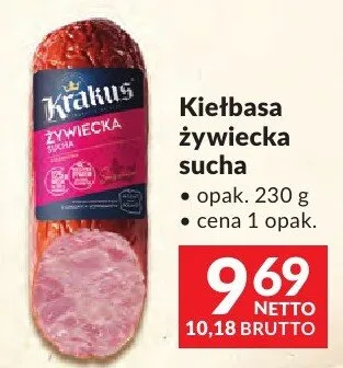 Kiełbasa żywiecka sucha Krakus promocja w Makro