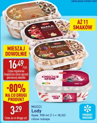 Lody Mucci Orzeszki Ziemne z sosem słony karmel promocja w Aldi