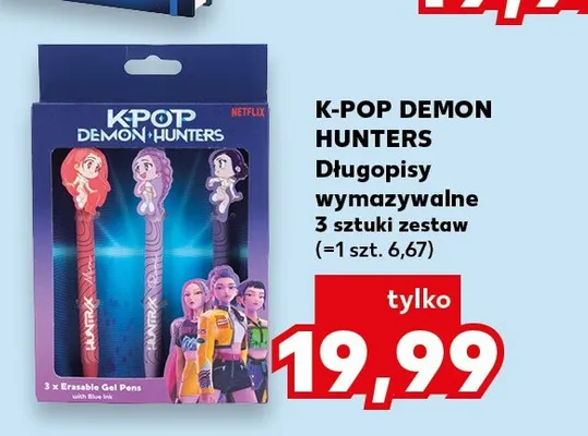Długopisy wymazywalne K-POP DEMON HUNTERS promocja w BACK TO SCHOOL