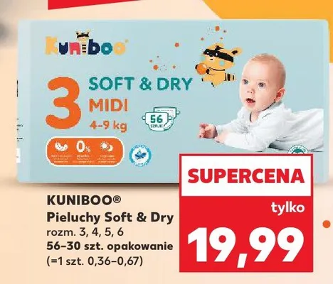 Pieluchy Soft & Dry 3, 4, 5, 6 promocja w Kaufland