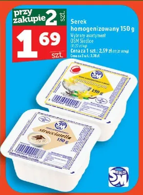 Serek homogenizowany waniliowy OSM Siedlce promocja w TOPAZ