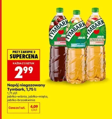 Napój niegazowany Tymbark jabłko-brzoskwinia promocja w Biedronka