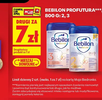 Mleko następne Bebilon Profutura 2 promocja w Biedronka
